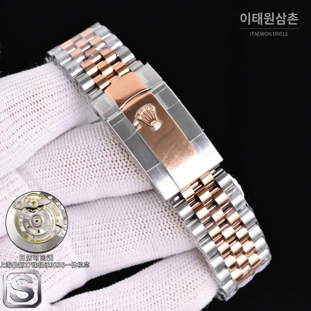 롤렉스 데이트저스트 36 904L 스틸 브라운골드 선레이다이얼 오토매틱 36mm