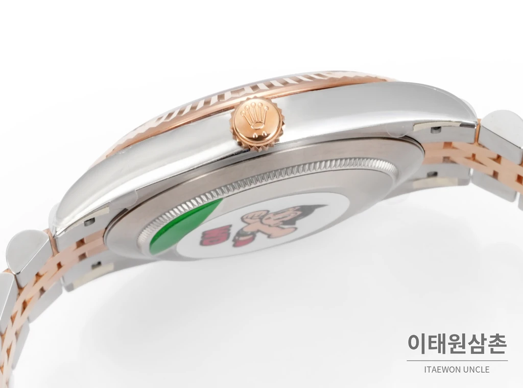 롤렉스 데이트저스트 41 로즈 다이얼 로즈 골드 컬러 콤비 쥬빌리 브레이슬릿 시계 41mm