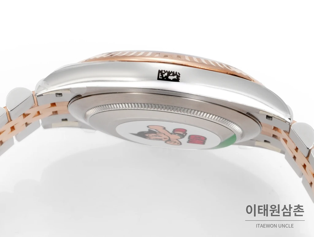 롤렉스 데이트저스트 41 선더스트다이얼 다이아스타일 인덱스 로즈골드컬러 콤비 쥬빌리 자동 시계 41mm