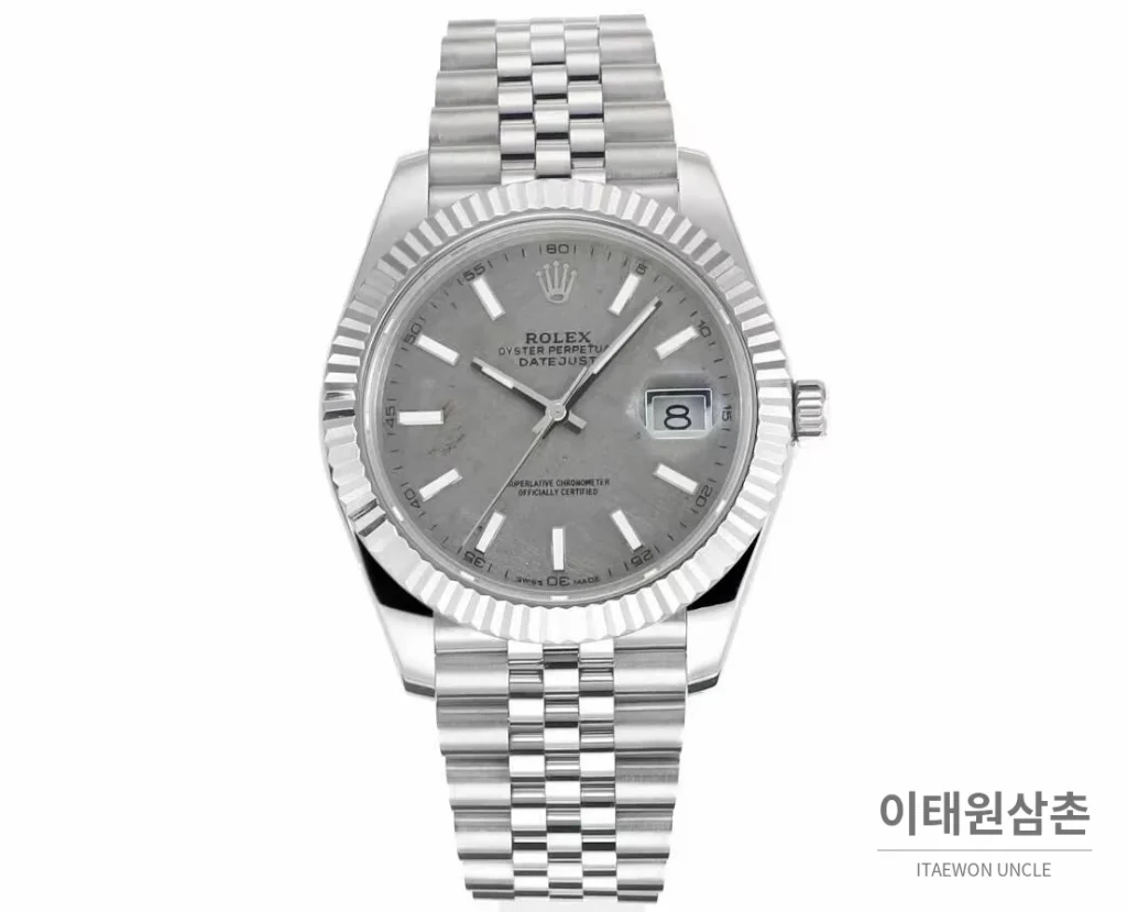 롤렉스 데이트저스트 904L스틸 천연보석다이얼 오토매틱 41mm (2)