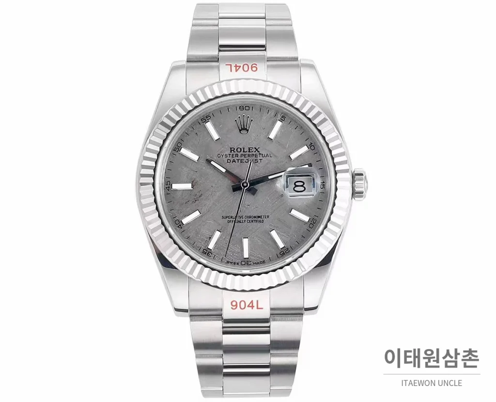 롤렉스 데이트저스트 904L스틸 천연보석다이얼 오토매틱 41mm