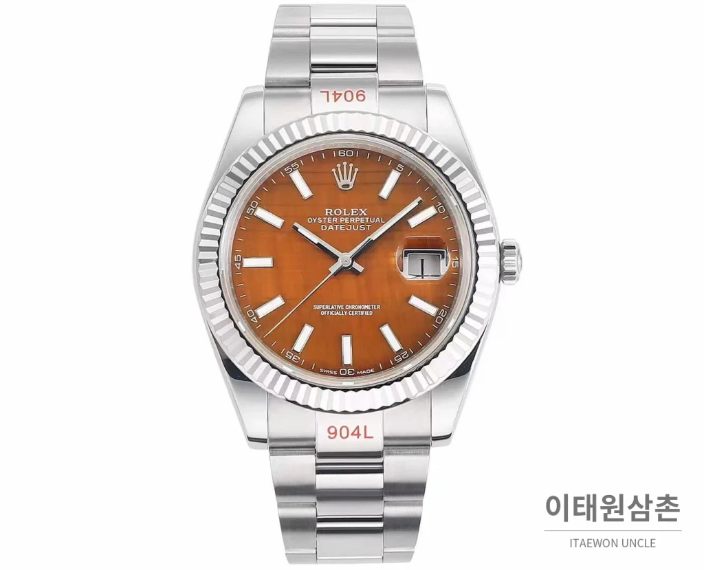 롤렉스 데이트저스트 904L스틸 천연보석다이얼 오토매틱 41mm (5)