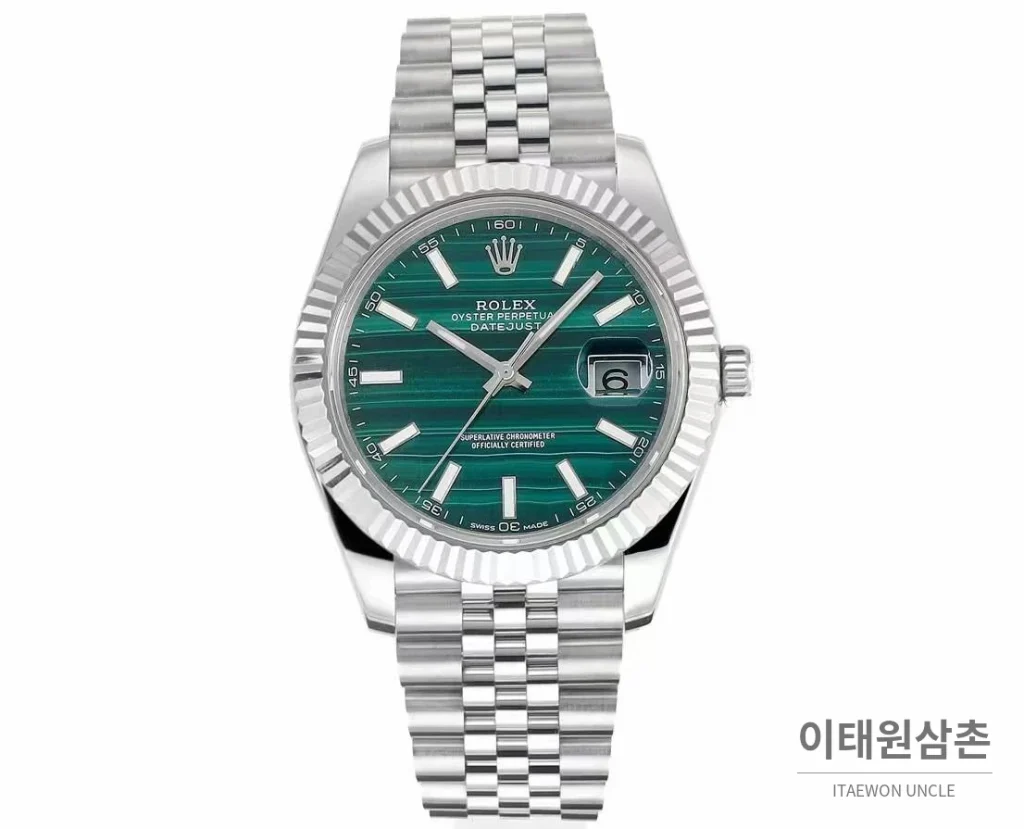 롤렉스 데이트저스트 904L스틸 천연보석다이얼 오토매틱 41mm (8)