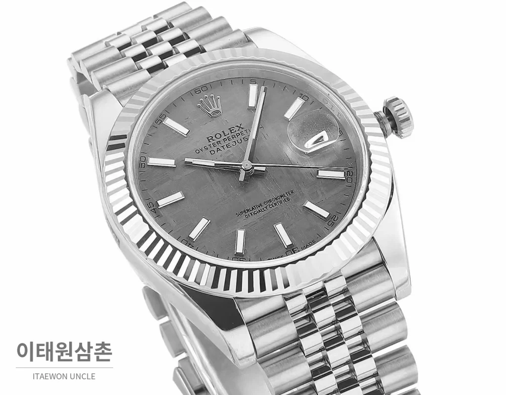 롤렉스 데이트저스트 904L스틸 천연보석다이얼 오토매틱 41mm (2)
