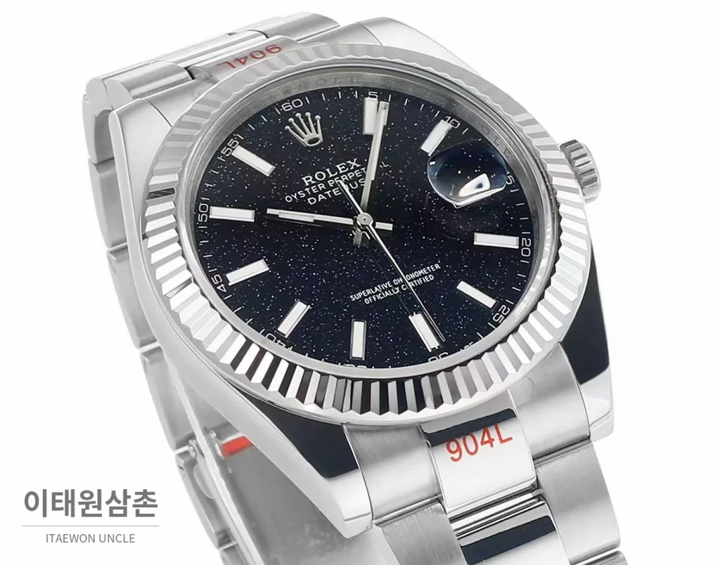 롤렉스 데이트저스트 904L스틸 천연보석다이얼 오토매틱 41mm (3)