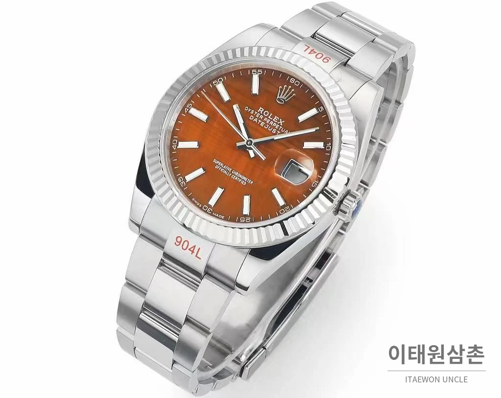 롤렉스 데이트저스트 904L스틸 천연보석다이얼 오토매틱 41mm (5)