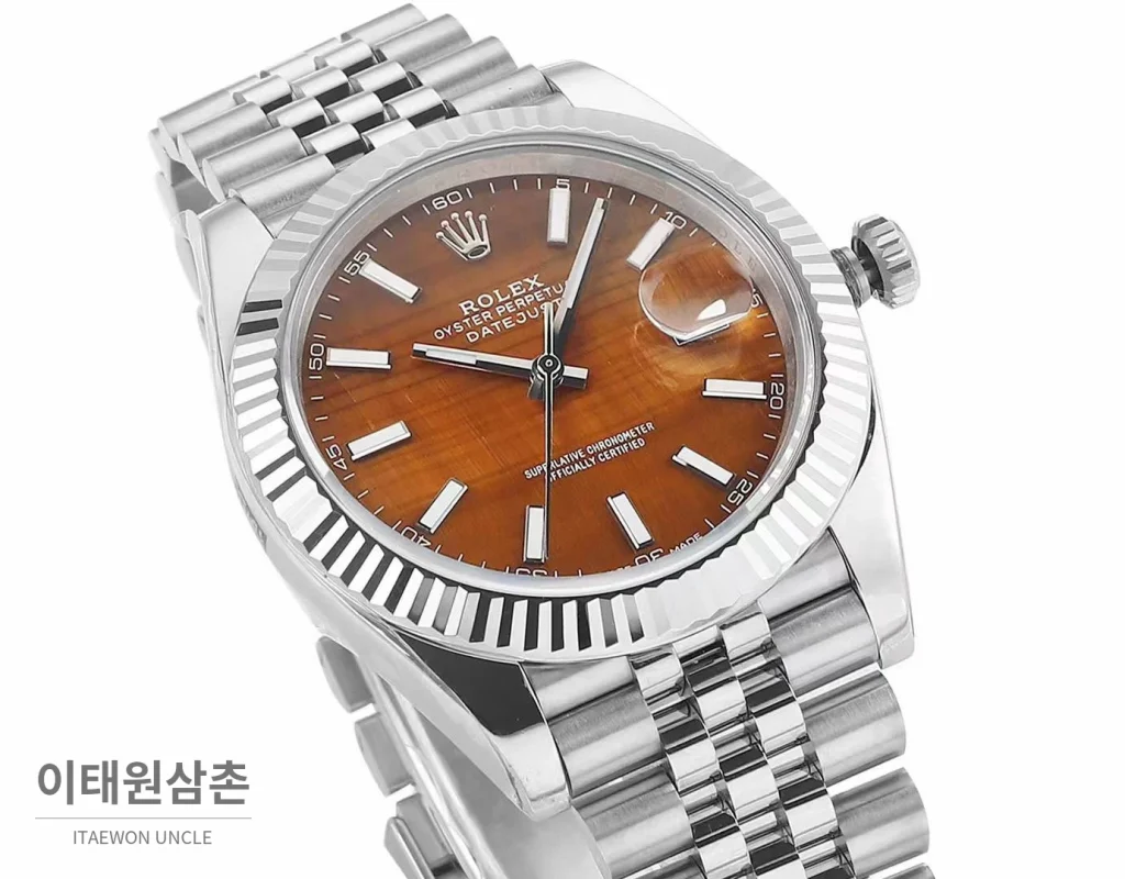 롤렉스 데이트저스트 904L스틸 천연보석다이얼 오토매틱 41mm (6)