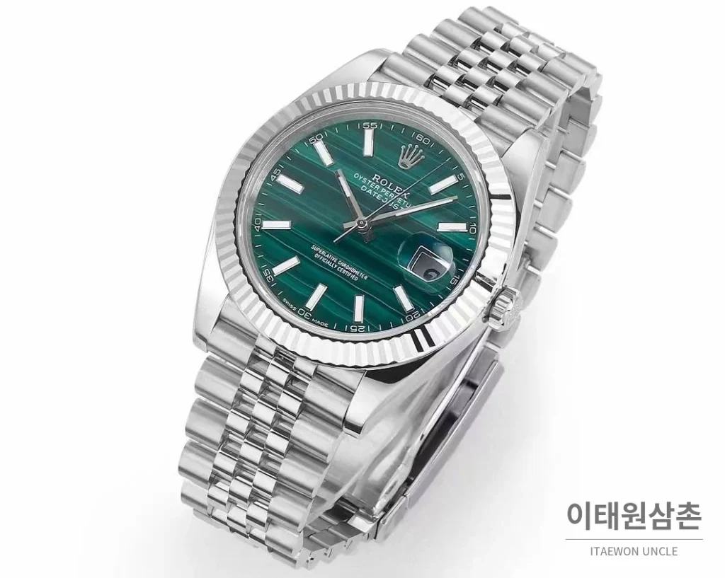 롤렉스 데이트저스트 904L스틸 천연보석다이얼 오토매틱 41mm (8)