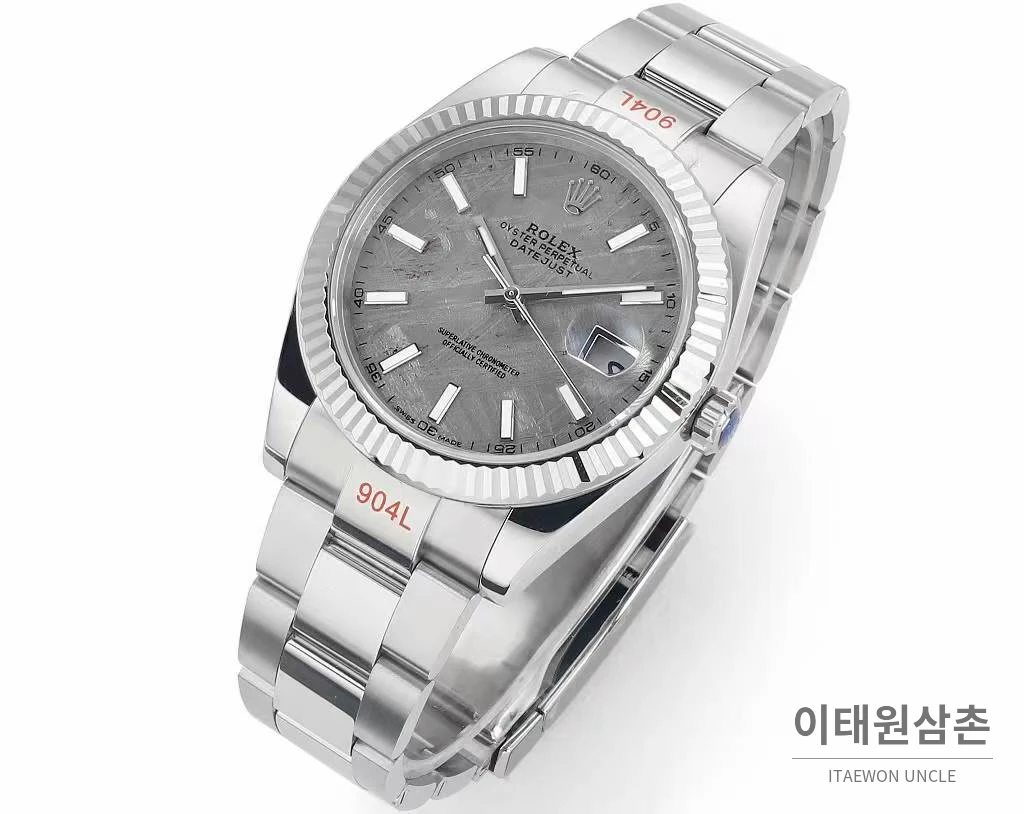 롤렉스 데이트저스트 904L스틸 천연보석다이얼 오토매틱 41mm