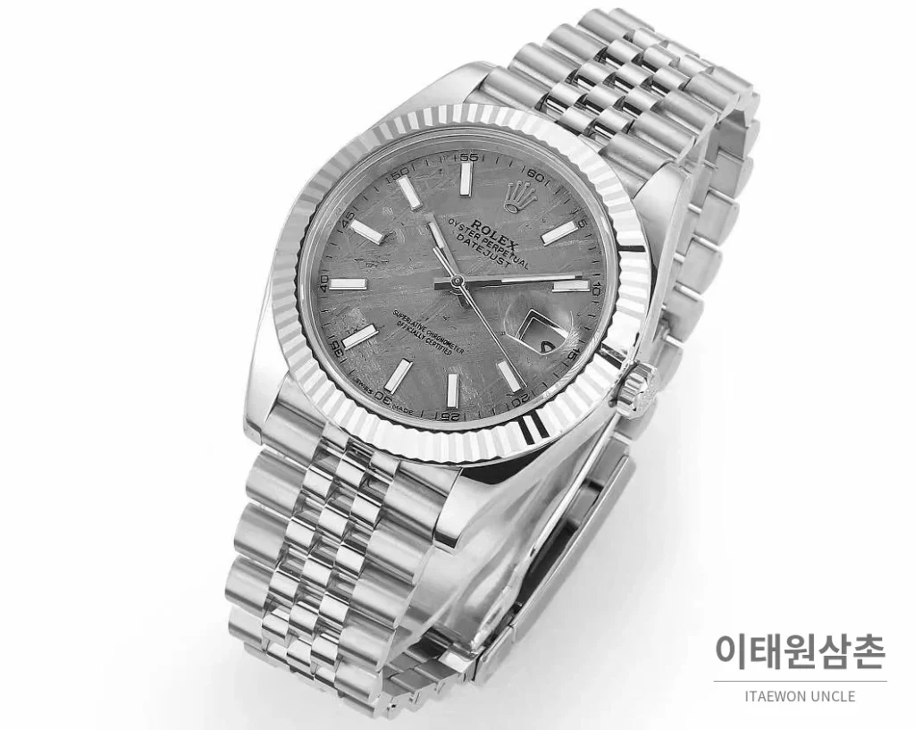 롤렉스 데이트저스트 904L스틸 천연보석다이얼 오토매틱 41mm (2)