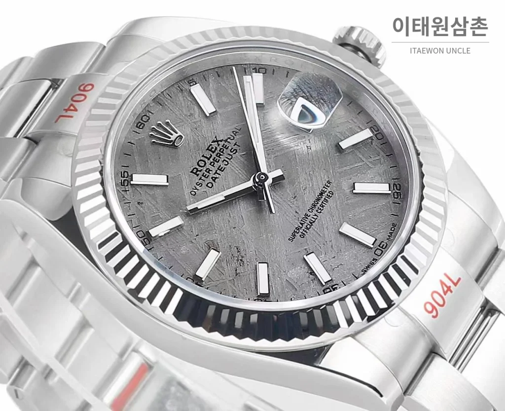 롤렉스 데이트저스트 904L스틸 천연보석다이얼 오토매틱 41mm