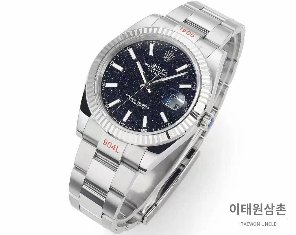 롤렉스 데이트저스트 904L스틸 천연보석다이얼 오토매틱 41mm (3)