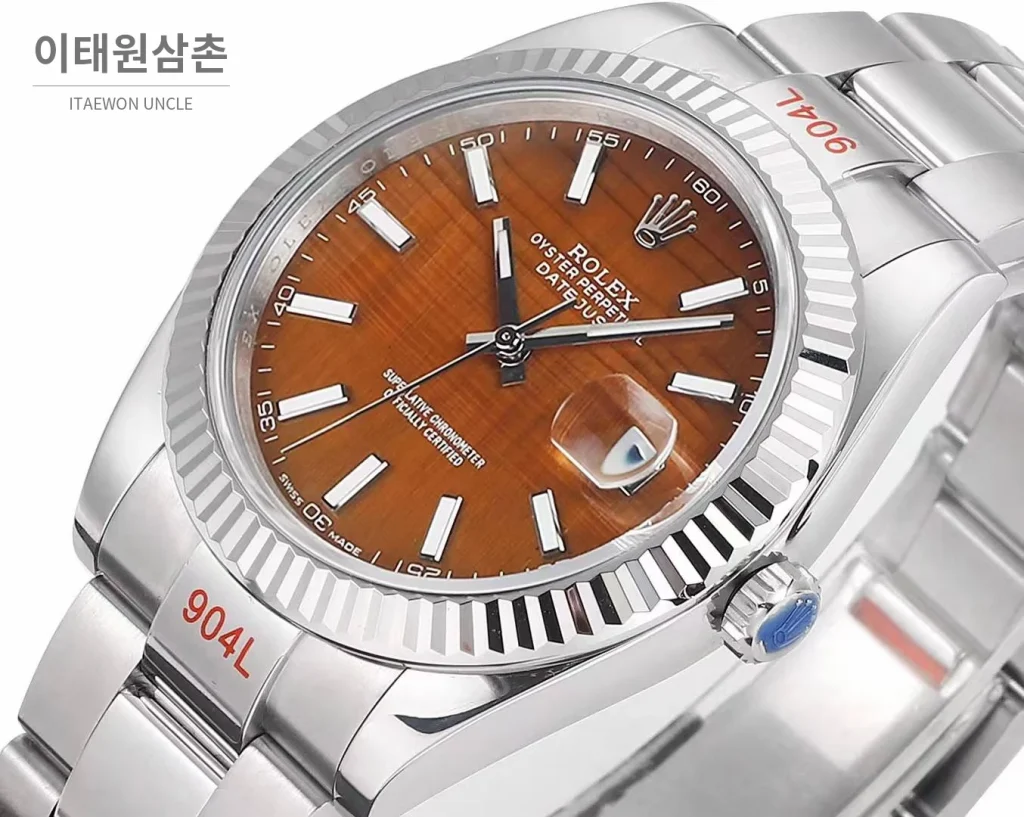 롤렉스 데이트저스트 904L스틸 천연보석다이얼 오토매틱 41mm (5)