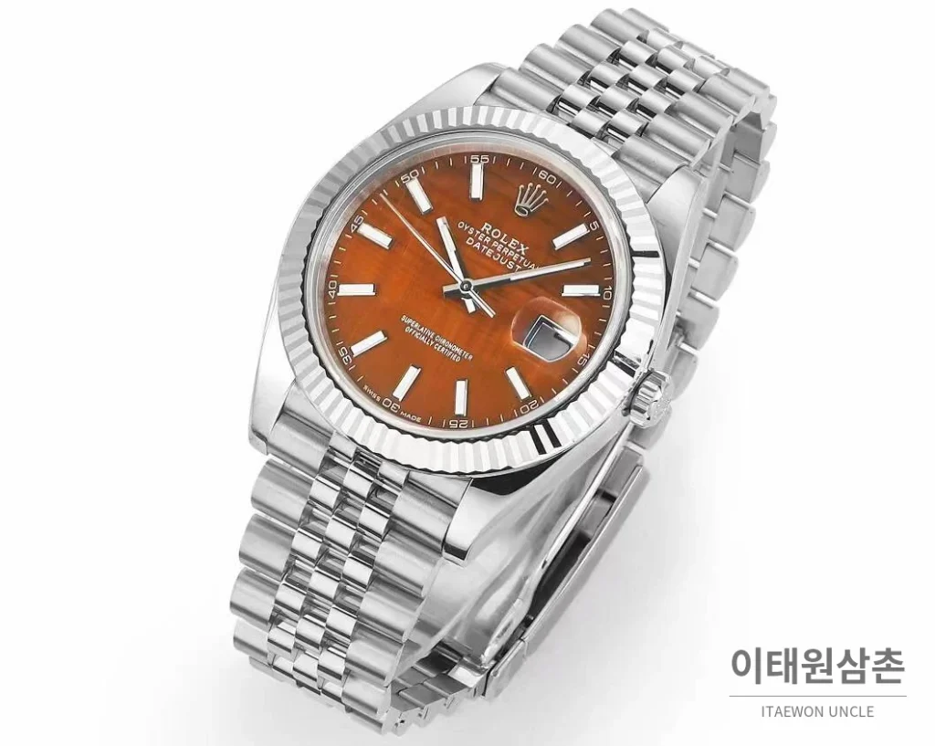 롤렉스 데이트저스트 904L스틸 천연보석다이얼 오토매틱 41mm (6)