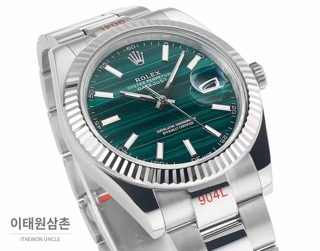 롤렉스 데이트저스트 904L스틸 천연보석다이얼 오토매틱 41mm (7)