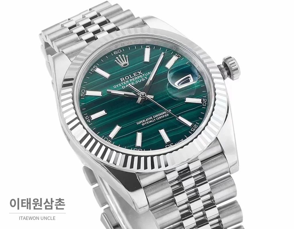 롤렉스 데이트저스트 904L스틸 천연보석다이얼 오토매틱 41mm (8)