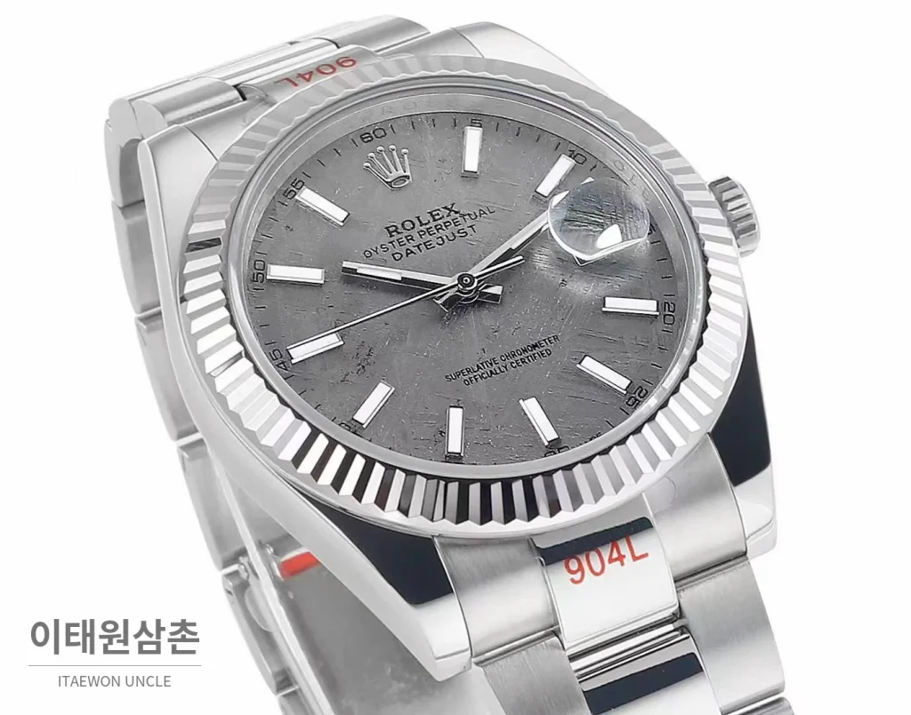 롤렉스 데이트저스트 904L스틸 천연보석다이얼 오토매틱 41mm