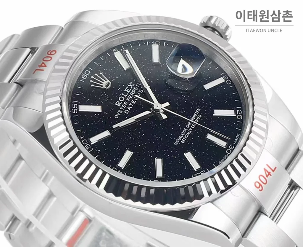 롤렉스 데이트저스트 904L스틸 천연보석다이얼 오토매틱 41mm (3)