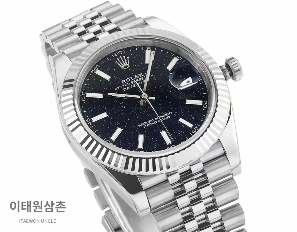 롤렉스 데이트저스트 904L스틸 천연보석다이얼 오토매틱 41mm (4)