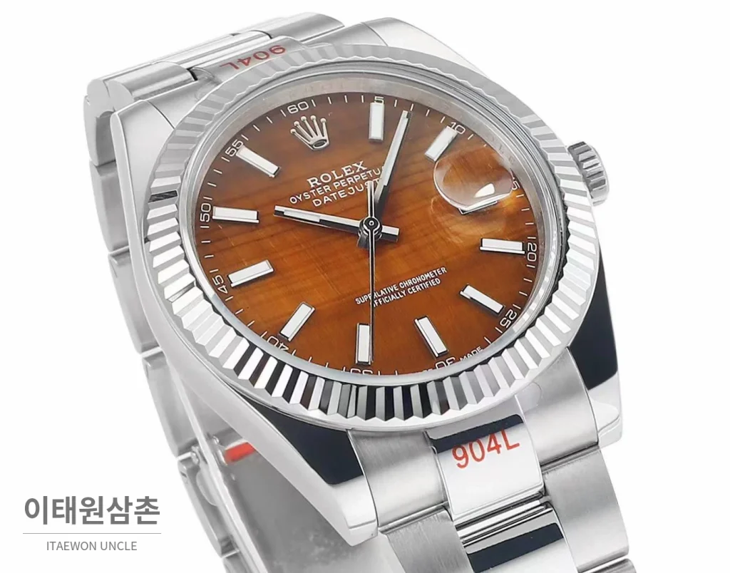 롤렉스 데이트저스트 904L스틸 천연보석다이얼 오토매틱 41mm (5)