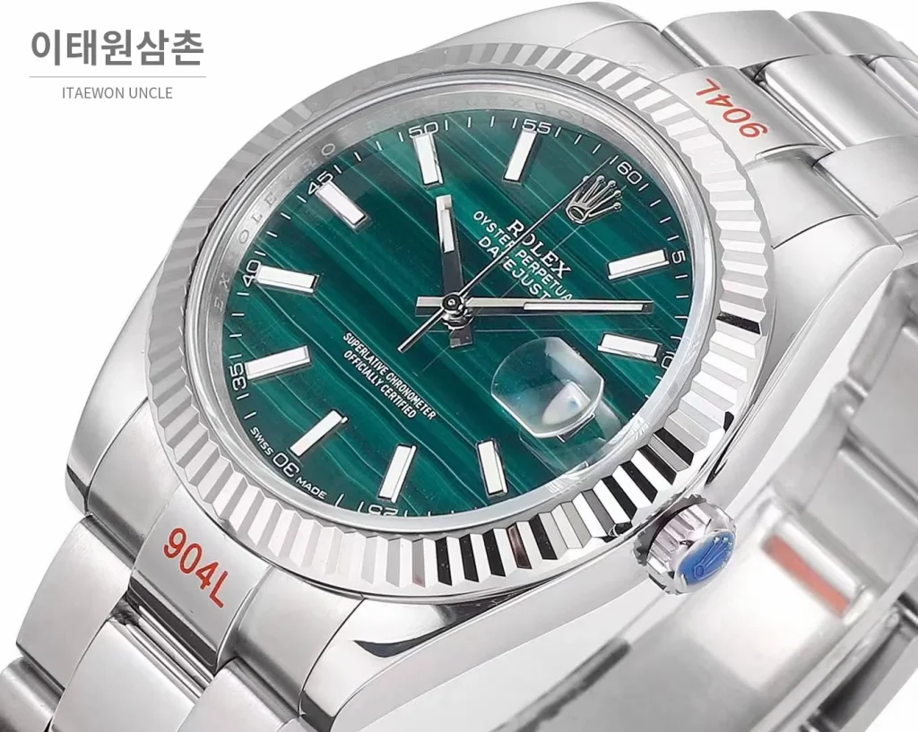 롤렉스 데이트저스트 904L스틸 천연보석다이얼 오토매틱 41mm (7)