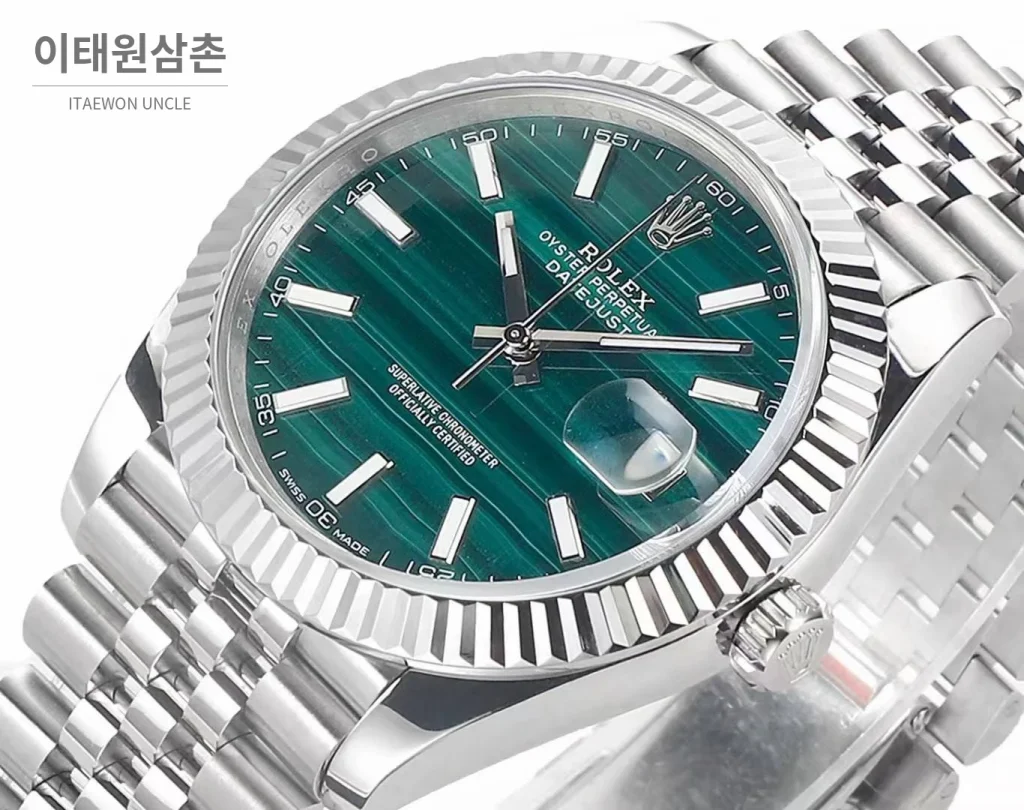 롤렉스 데이트저스트 904L스틸 천연보석다이얼 오토매틱 41mm (8)