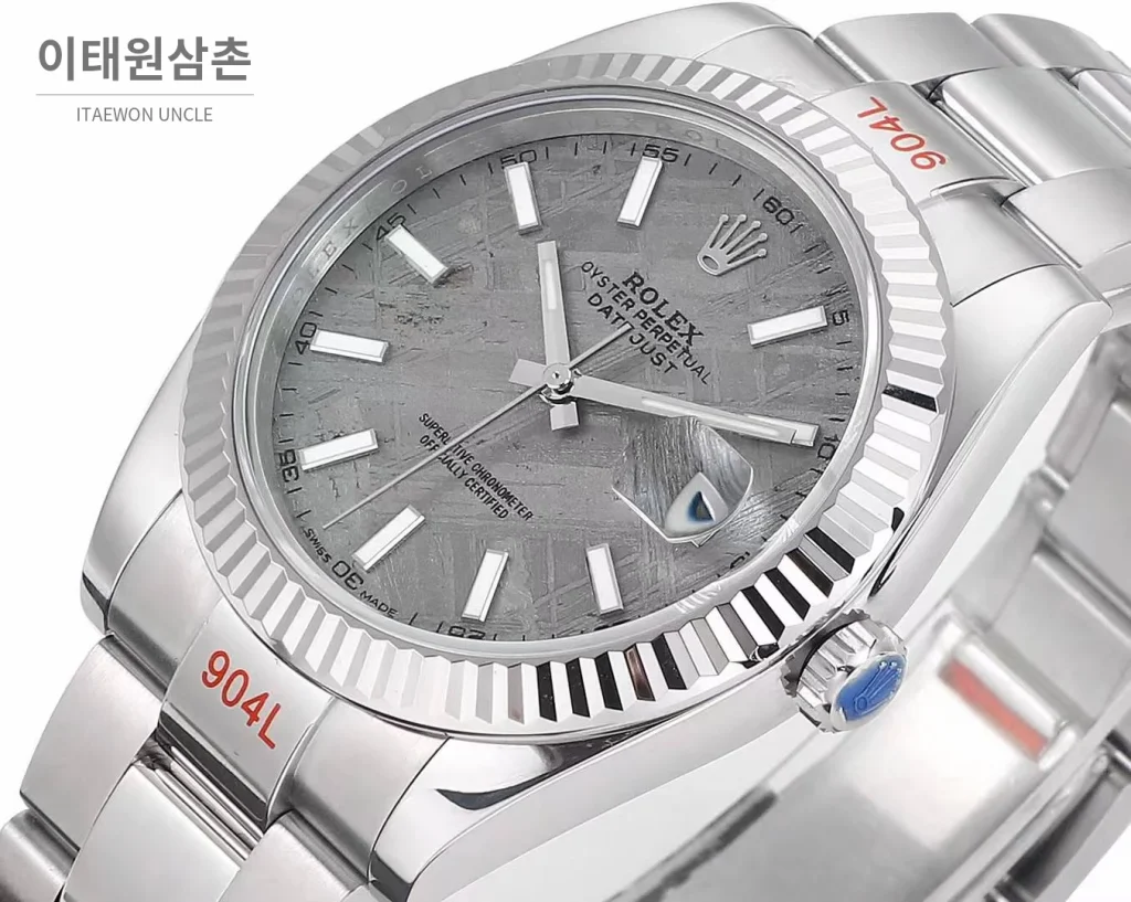 롤렉스 데이트저스트 904L스틸 천연보석다이얼 오토매틱 41mm