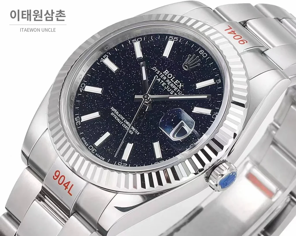 롤렉스 데이트저스트 904L스틸 천연보석다이얼 오토매틱 41mm (3)