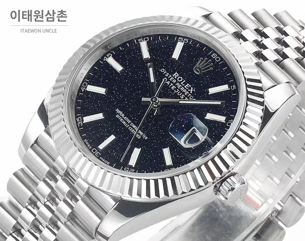 롤렉스 데이트저스트 904L스틸 천연보석다이얼 오토매틱 41mm (4)