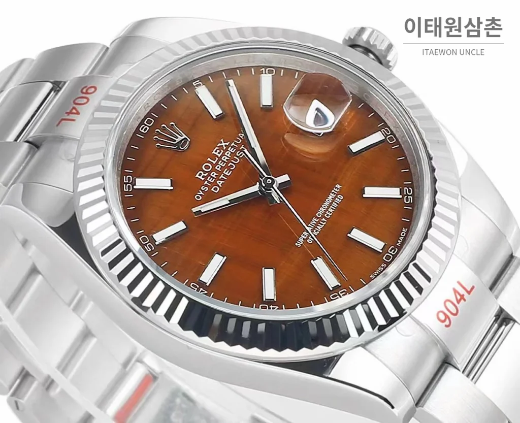 롤렉스 데이트저스트 904L스틸 천연보석다이얼 오토매틱 41mm (5)