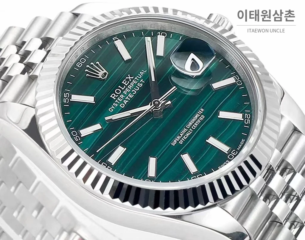 롤렉스 데이트저스트 904L스틸 천연보석다이얼 오토매틱 41mm (8)