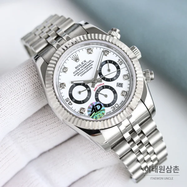 롤렉스 데이트저스트 오토매틱 41mm 화이트 다이얼 스틸 브레이슬릿