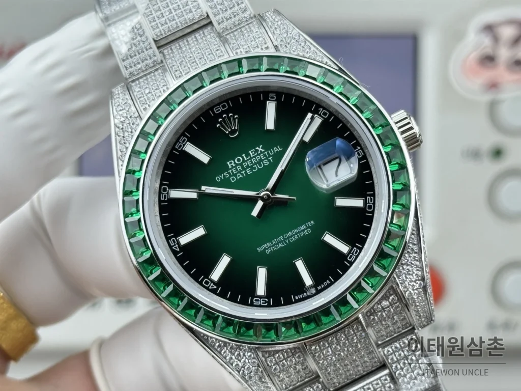 롤렉스 데이트저스트 오토매틱 41mm 멀티컬러 다이얼 스틸 브레이슬릿