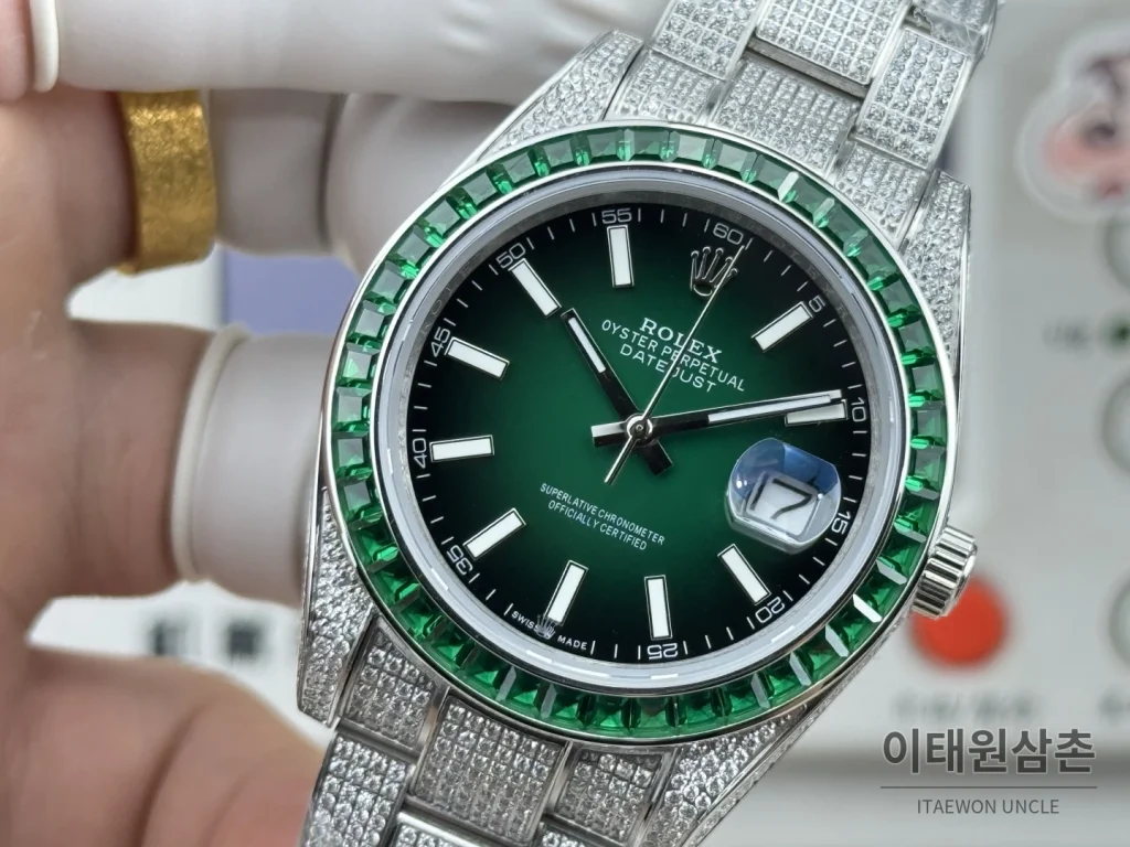 롤렉스 데이트저스트 오토매틱 41mm 멀티컬러 다이얼 스틸 브레이슬릿