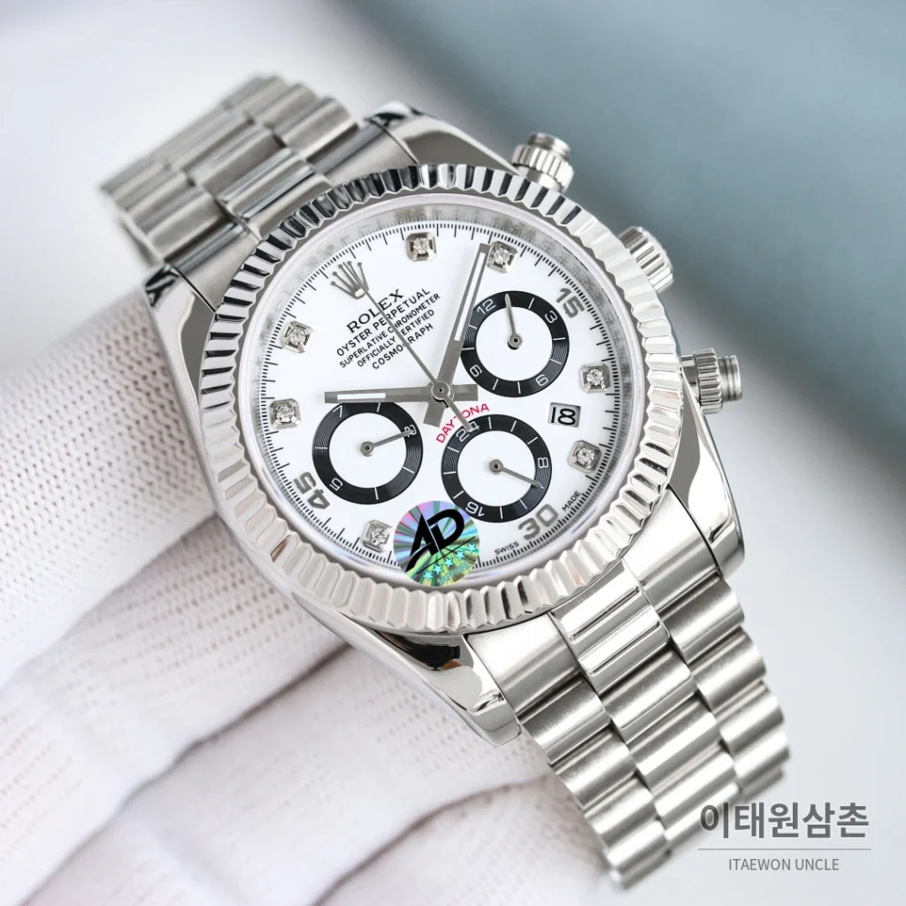 롤렉스 데이트저스트 오토매틱 41mm 화이트 다이얼 스틸 브레이슬릿
