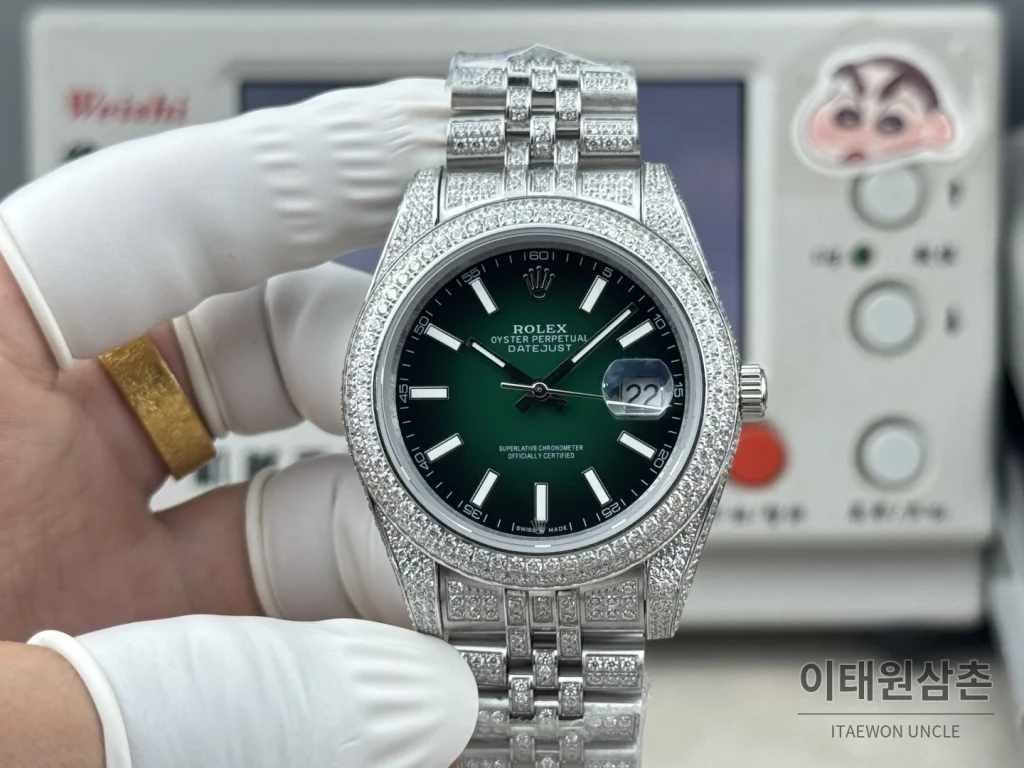 롤렉스 데이트저스트 오토매틱 41mm 멀티컬러 다이얼 스틸 브레이슬릿