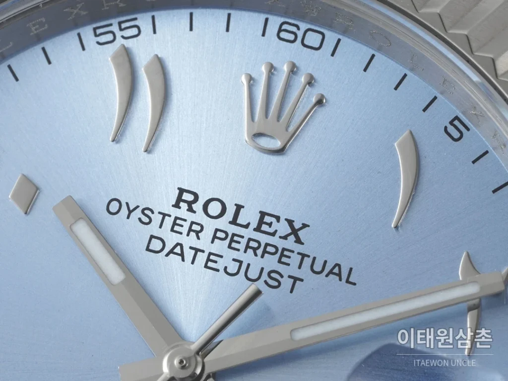 롤렉스 데이트저스트 오토매틱 41mm 아이스블루 다이얼 스틸 브레이슬릿 (2)