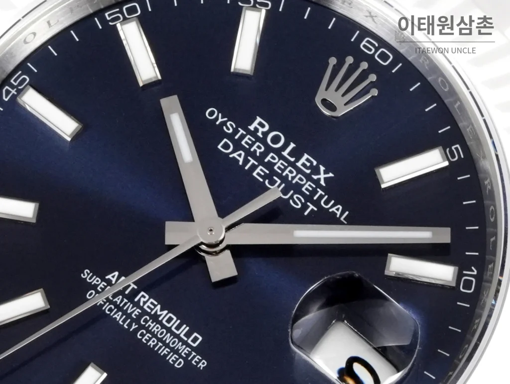 롤렉스 데이트저스트 오토매틱 41mm 네이비 다이얼 세라믹 브레이슬릿 세라믹 케이스