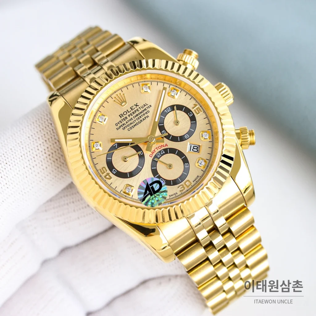 롤렉스 데이트저스트 오토매틱 41mm 화이트 다이얼 투톤 브레이슬릿 골드 베젤