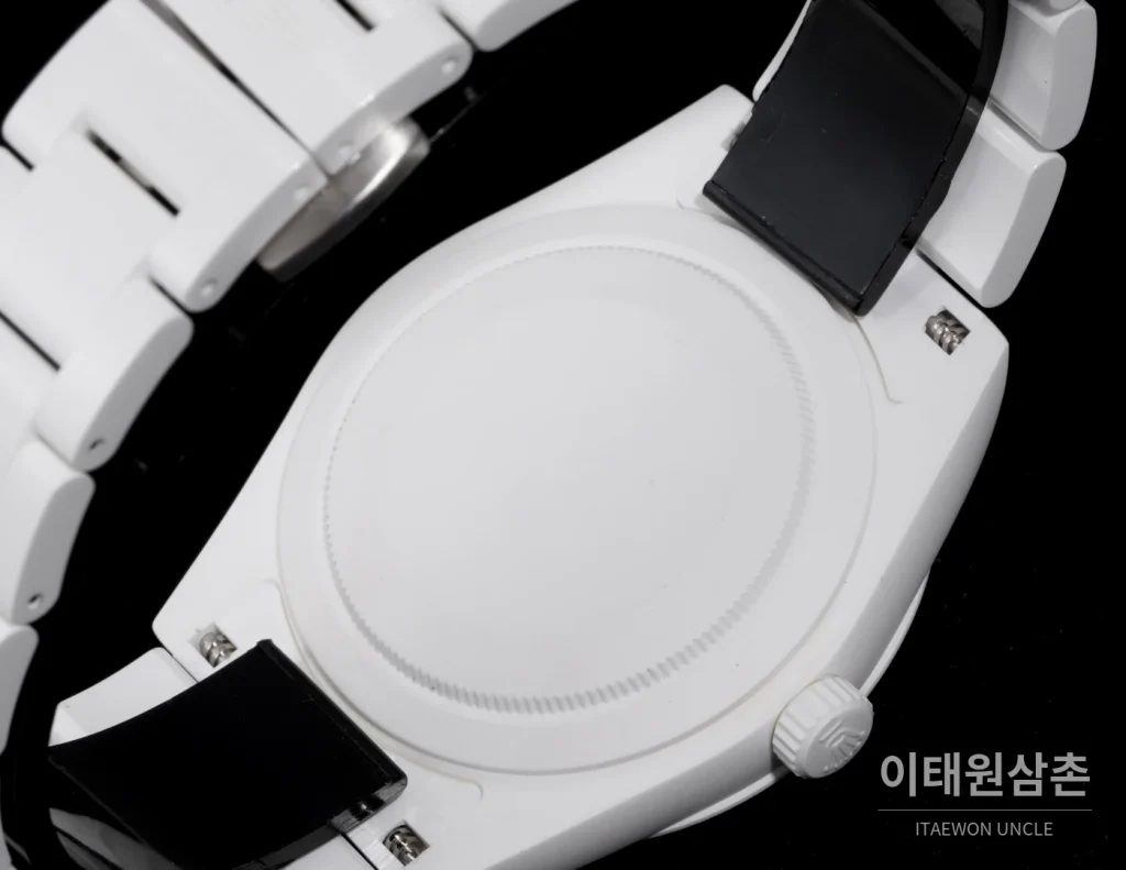 롤렉스 데이트저스트 오토매틱 41mm 화이트 다이얼 세라믹 브레이슬릿 화이트 베젤 (2)