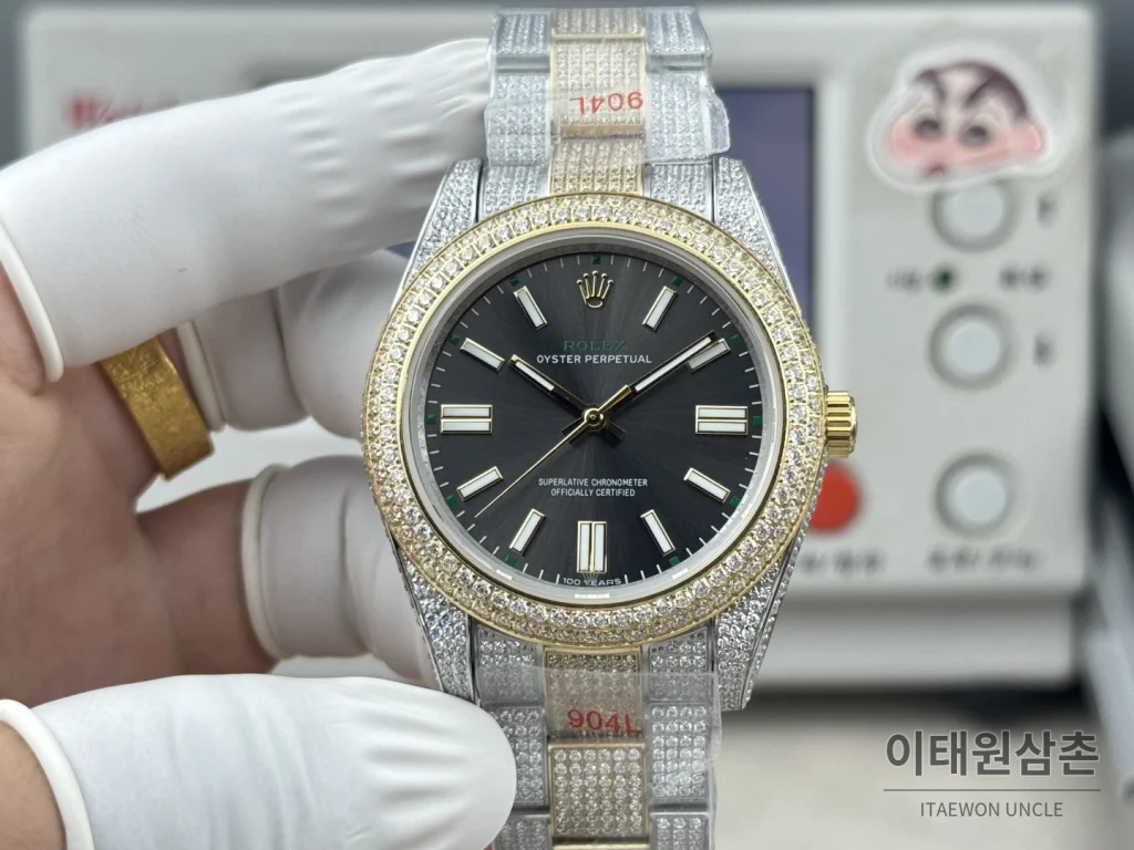 롤렉스 데이트저스트 오토매틱 41mm 멀티컬러 다이얼 스틸 브레이슬릿