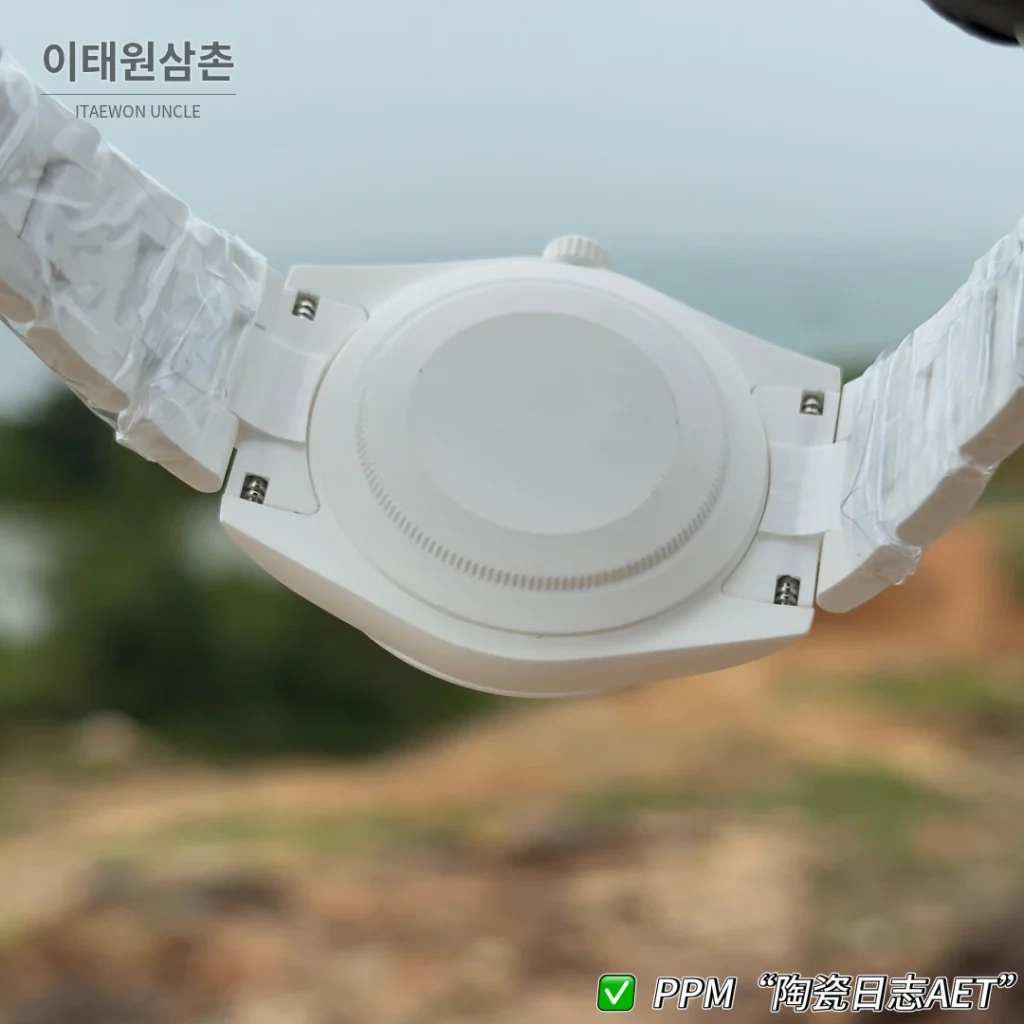 롤렉스 데이트저스트 오토매틱 41mm 화이트 다이얼 세라믹 브레이슬릿 화이트 베젤