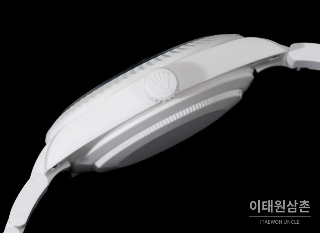 롤렉스 데이트저스트 오토매틱 41mm 화이트 다이얼 세라믹 브레이슬릿 화이트 베젤 (2)