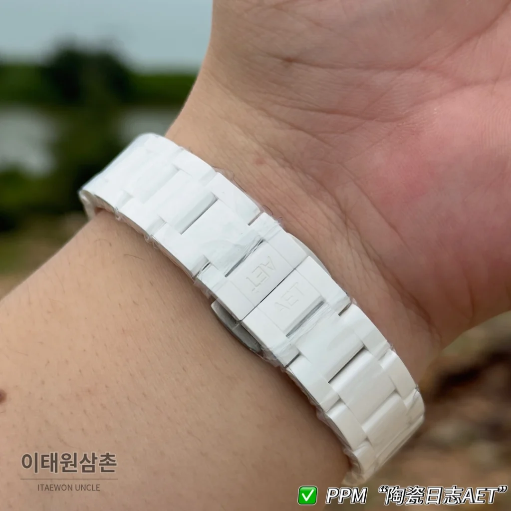 롤렉스 데이트저스트 오토매틱 41mm 핑크 다이얼 세라믹 브레이슬릿 화이트 베젤