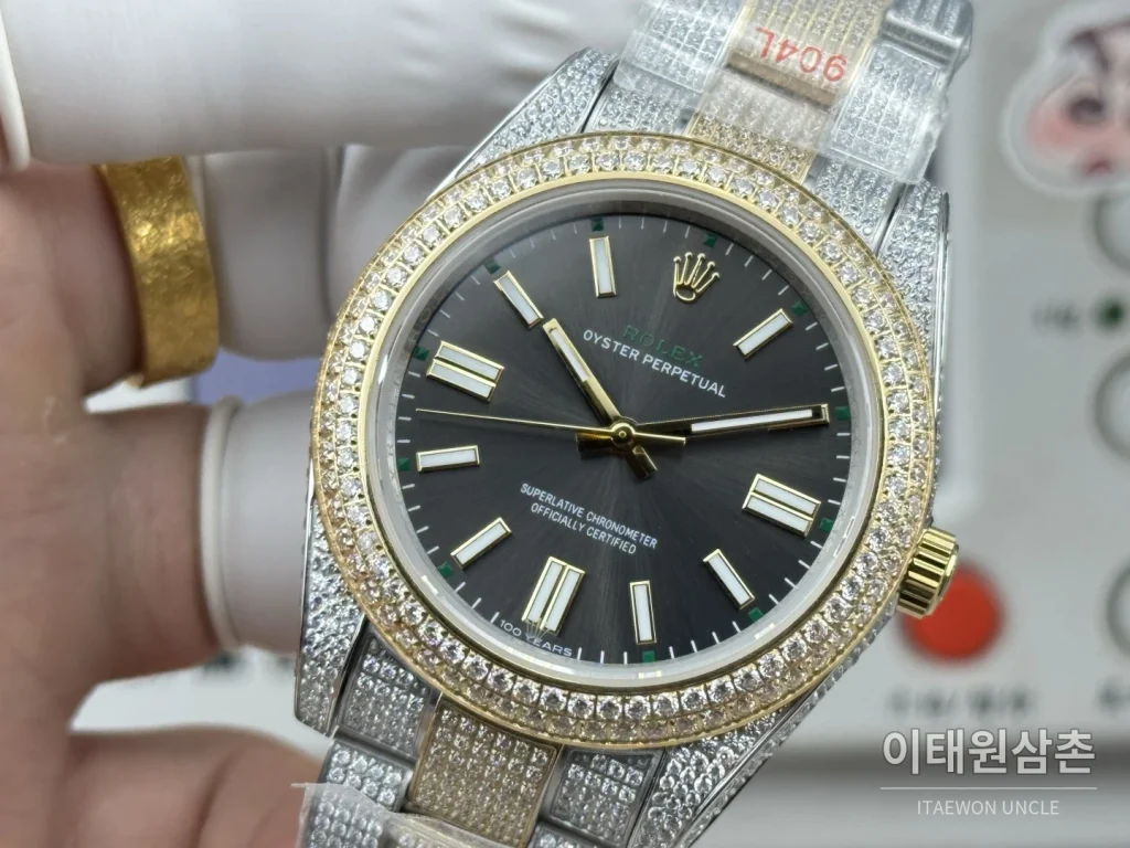 롤렉스 데이트저스트 오토매틱 41mm 멀티컬러 다이얼 스틸 브레이슬릿