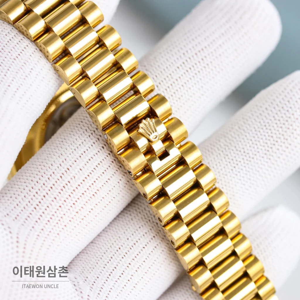 롤렉스 데이트저스트 오토매틱 41mm 화이트 다이얼 투톤 브레이슬릿 골드 베젤