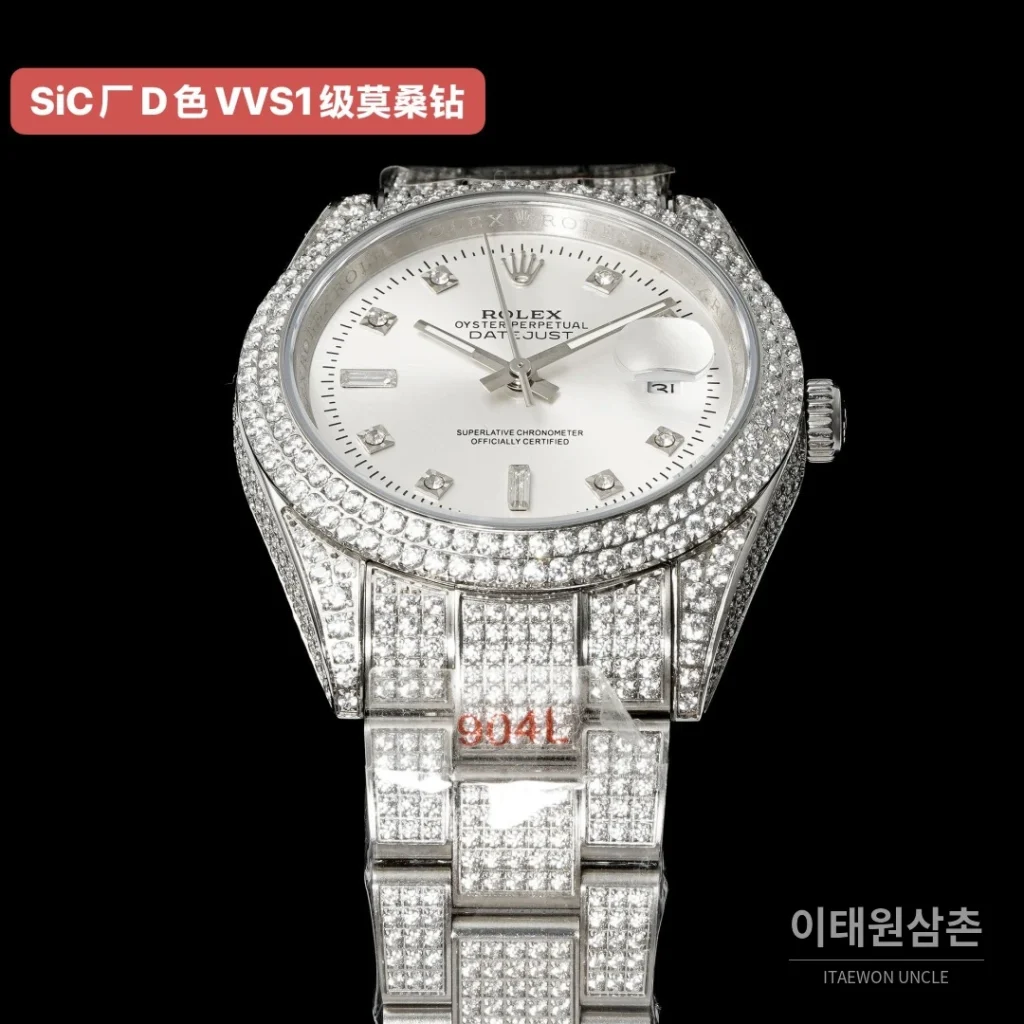 롤렉스 데이트저스트 오토매틱 화이트 다이얼 스틸 브레이슬릿