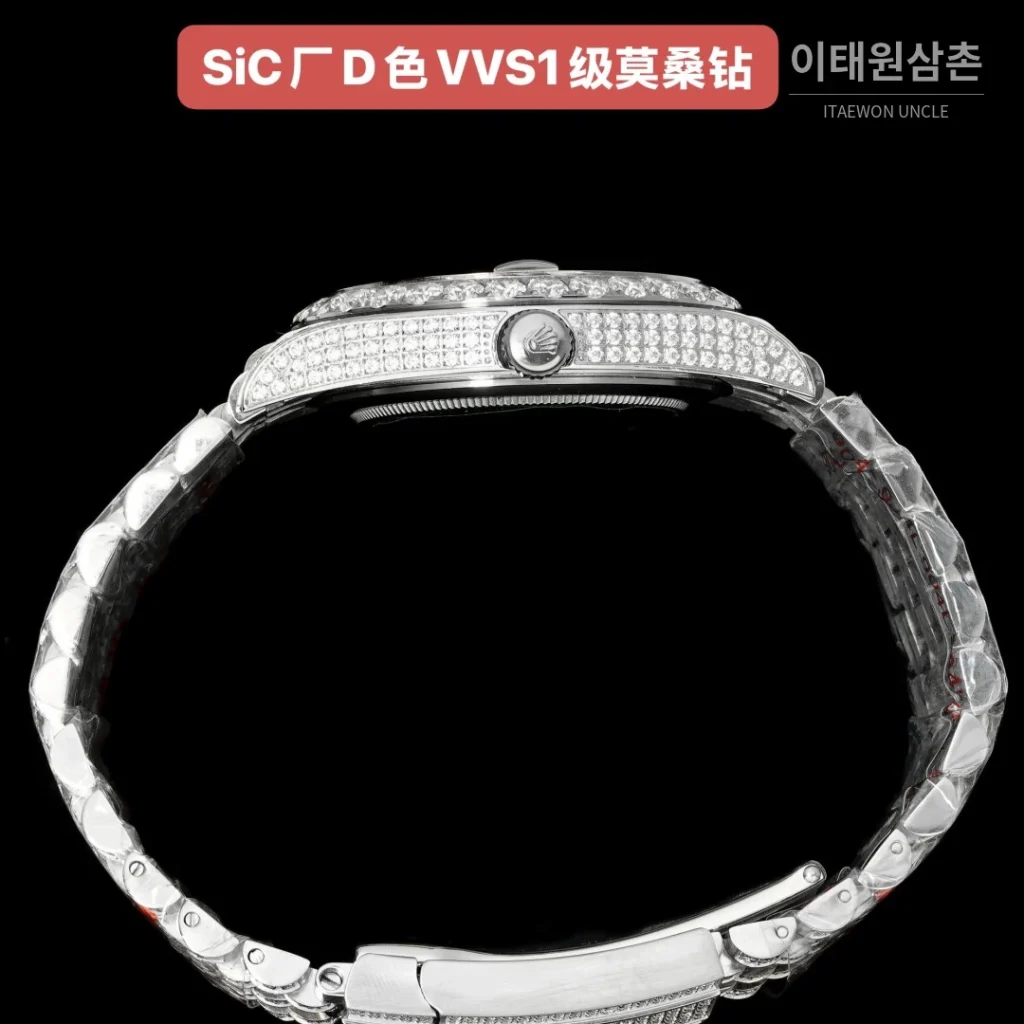 롤렉스 데이트저스트 오토매틱 블랙 다이얼 스틸 브레이슬릿