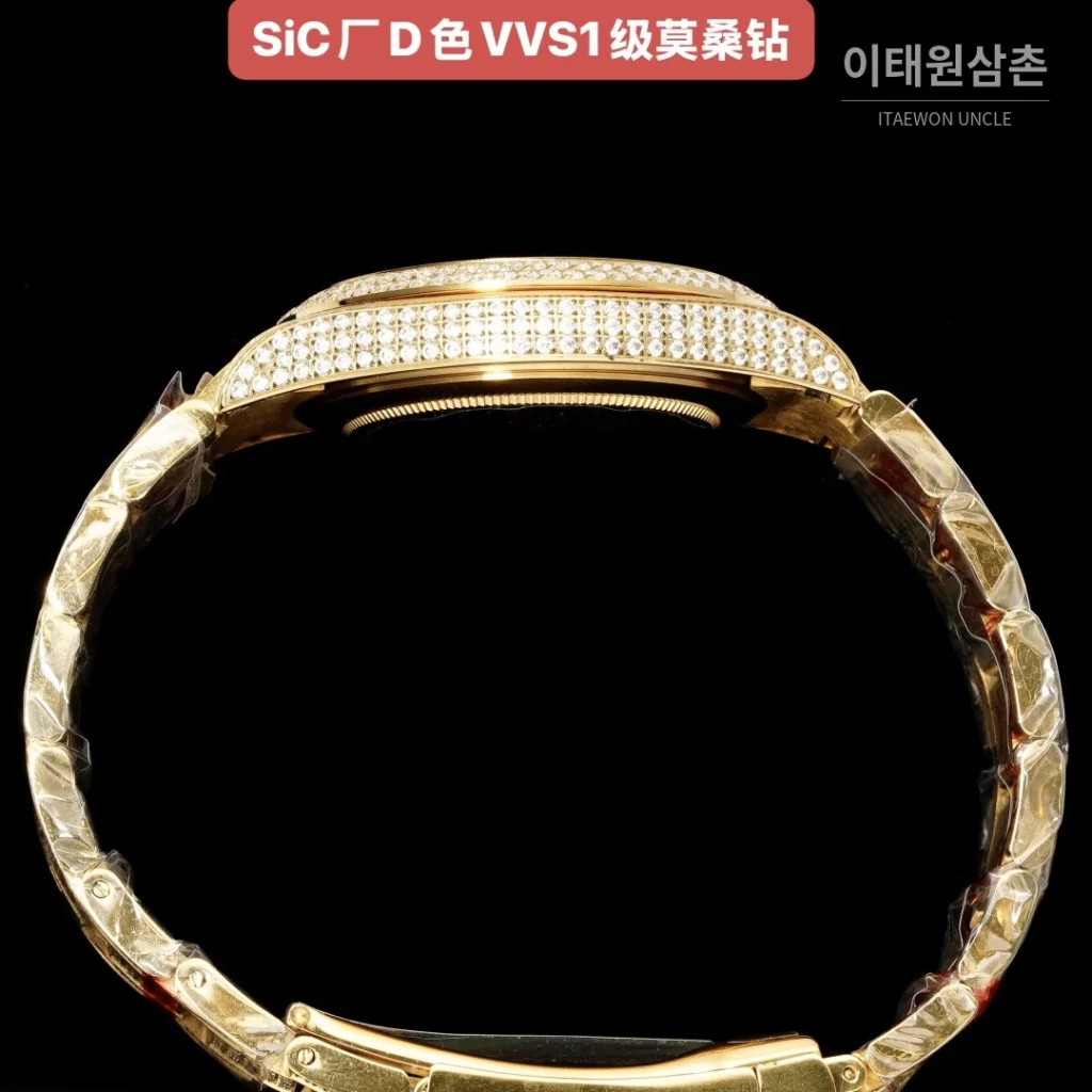 롤렉스 데이트저스트 오토매틱 화이트 다이얼 골드 브레이슬릿 골드 베젤 (3)