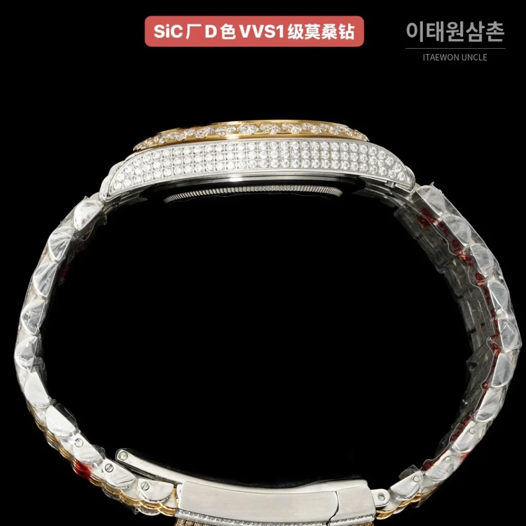 롤렉스 데이트저스트 오토매틱 샴페인 다이얼 투톤 브레이슬릿 골드 베젤